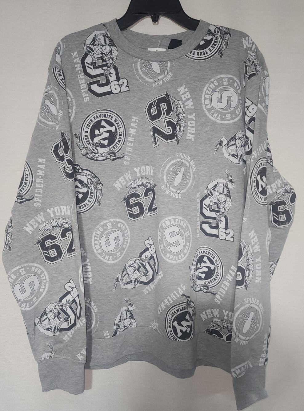 Spider-Man gray sweatshirt men's XL Faded